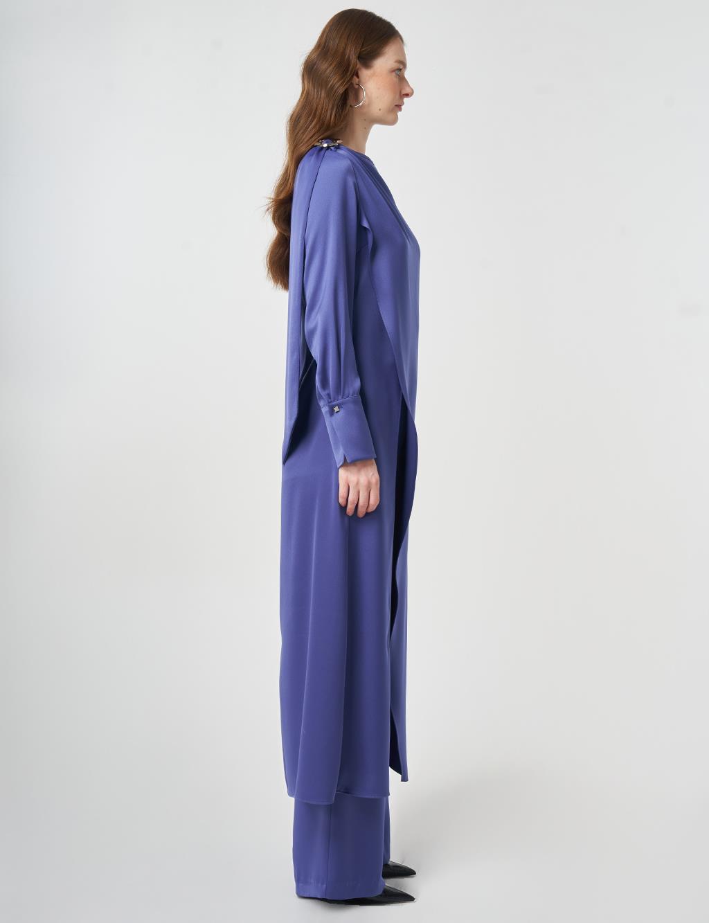 Metal Tokalı Saten İkili Takım Parlament