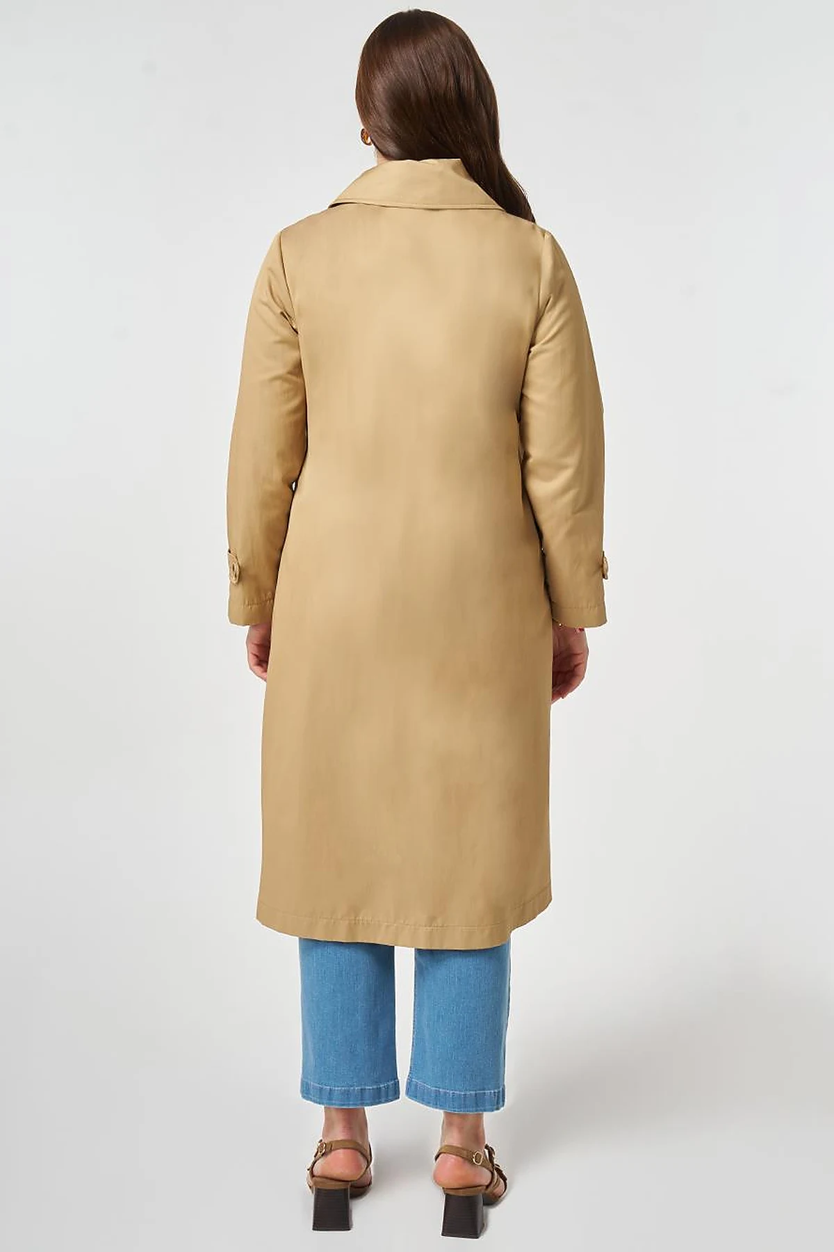 Wide Collar Trench Coat Beige