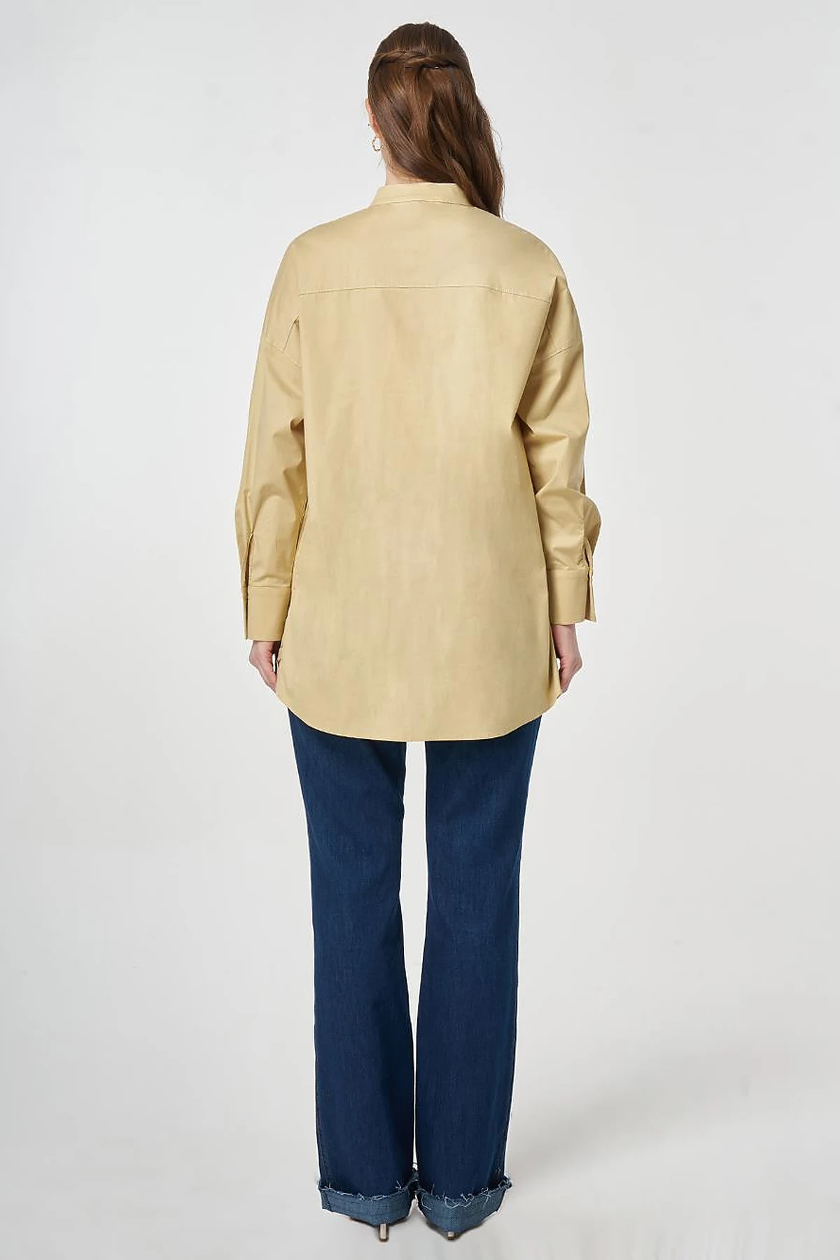 Punto Stitched Cotton Tunic Light Yellow