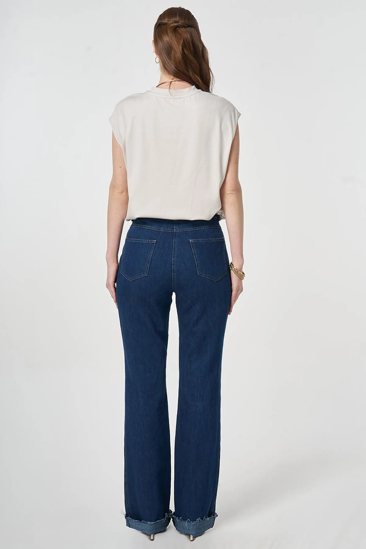 Straight Denim Pants Navy