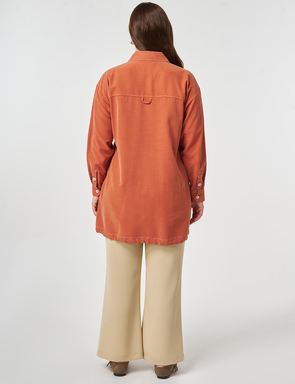 Single-Pocket Modal Tunic Terracotta