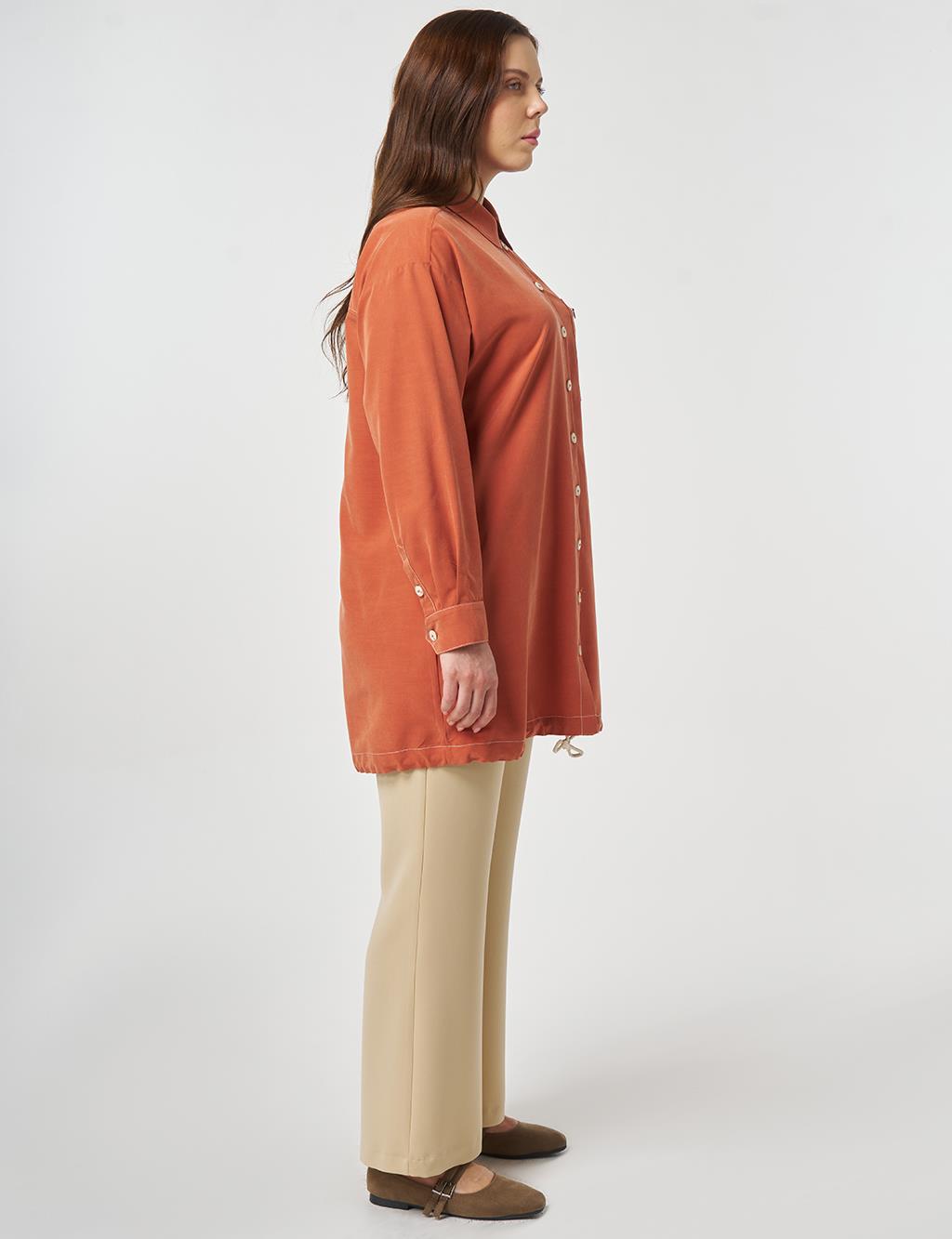 Single-Pocket Modal Tunic Terracotta