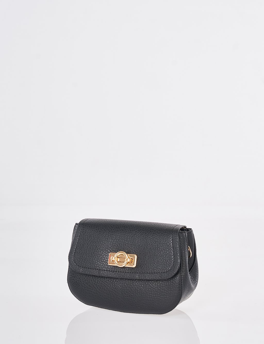 Toka Detaylı Omuz Çantası Siyah 