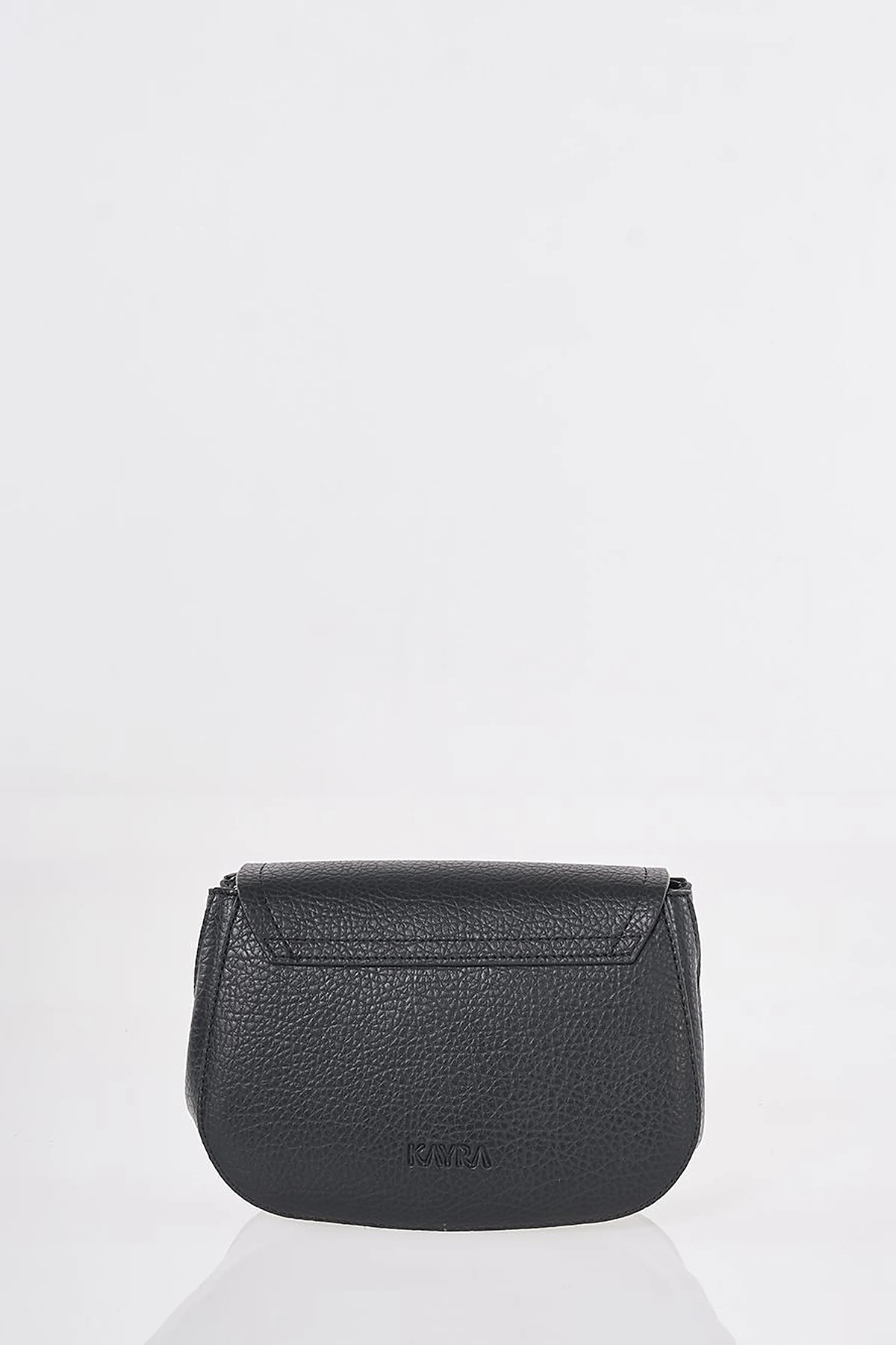 Shoulder Bag with Buckle Detail Black