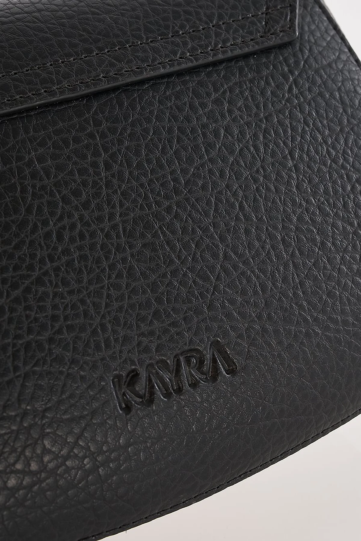 Shoulder Bag with Buckle Detail Black