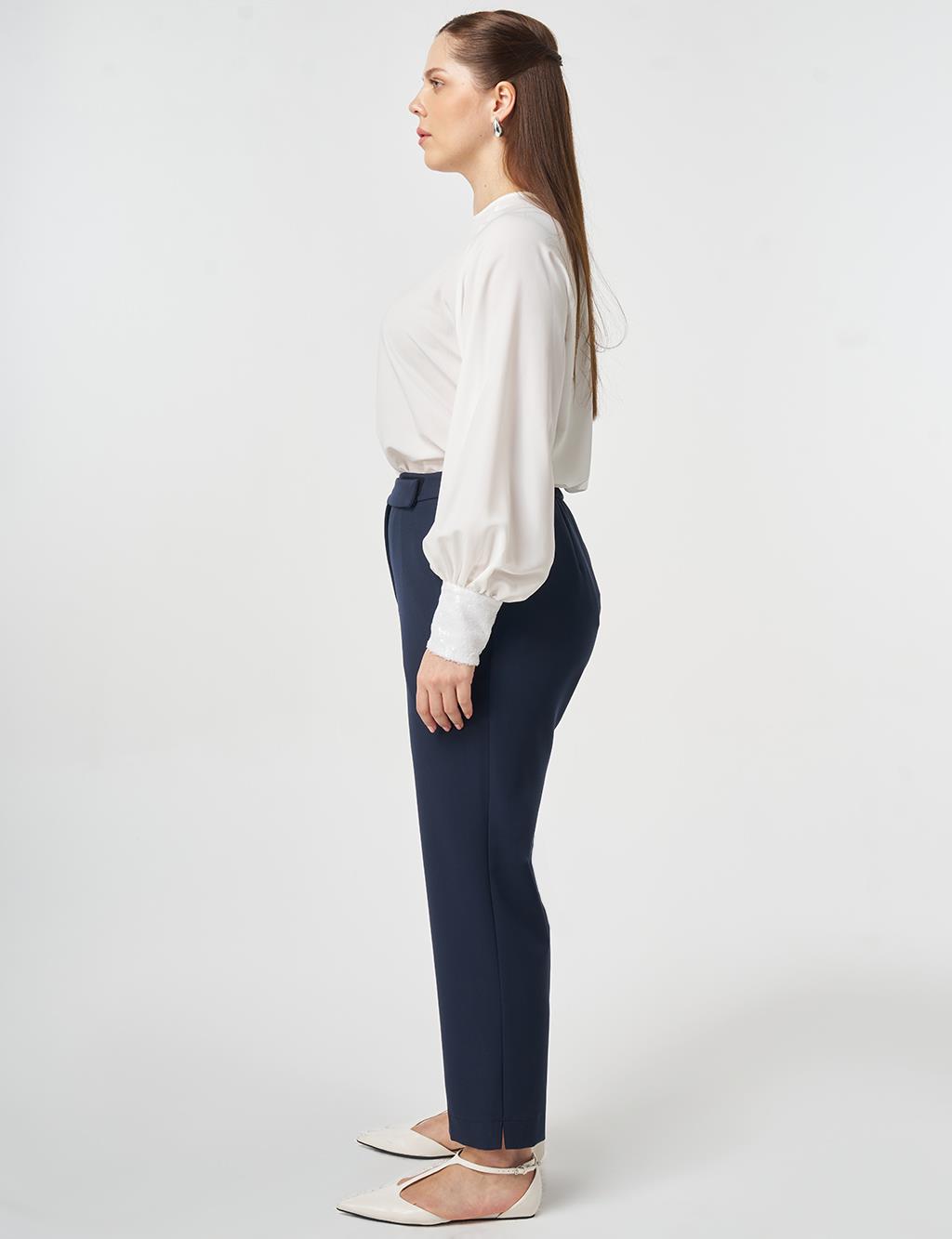 Havuç Kesim Pantolon Koyu Lacivert