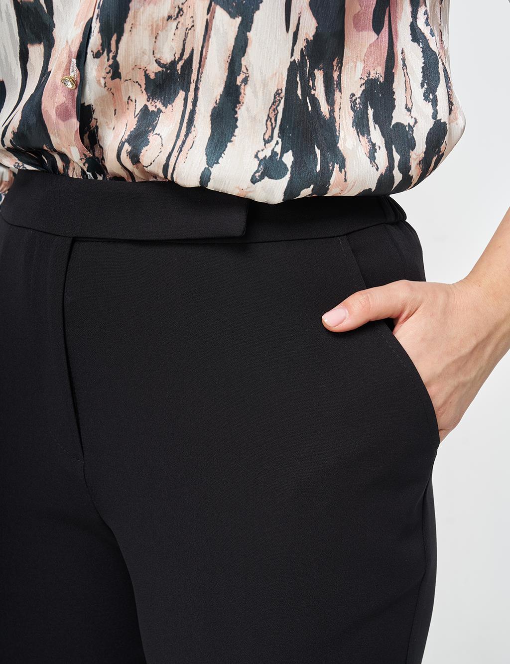 Havuç Kesim Pantolon Siyah