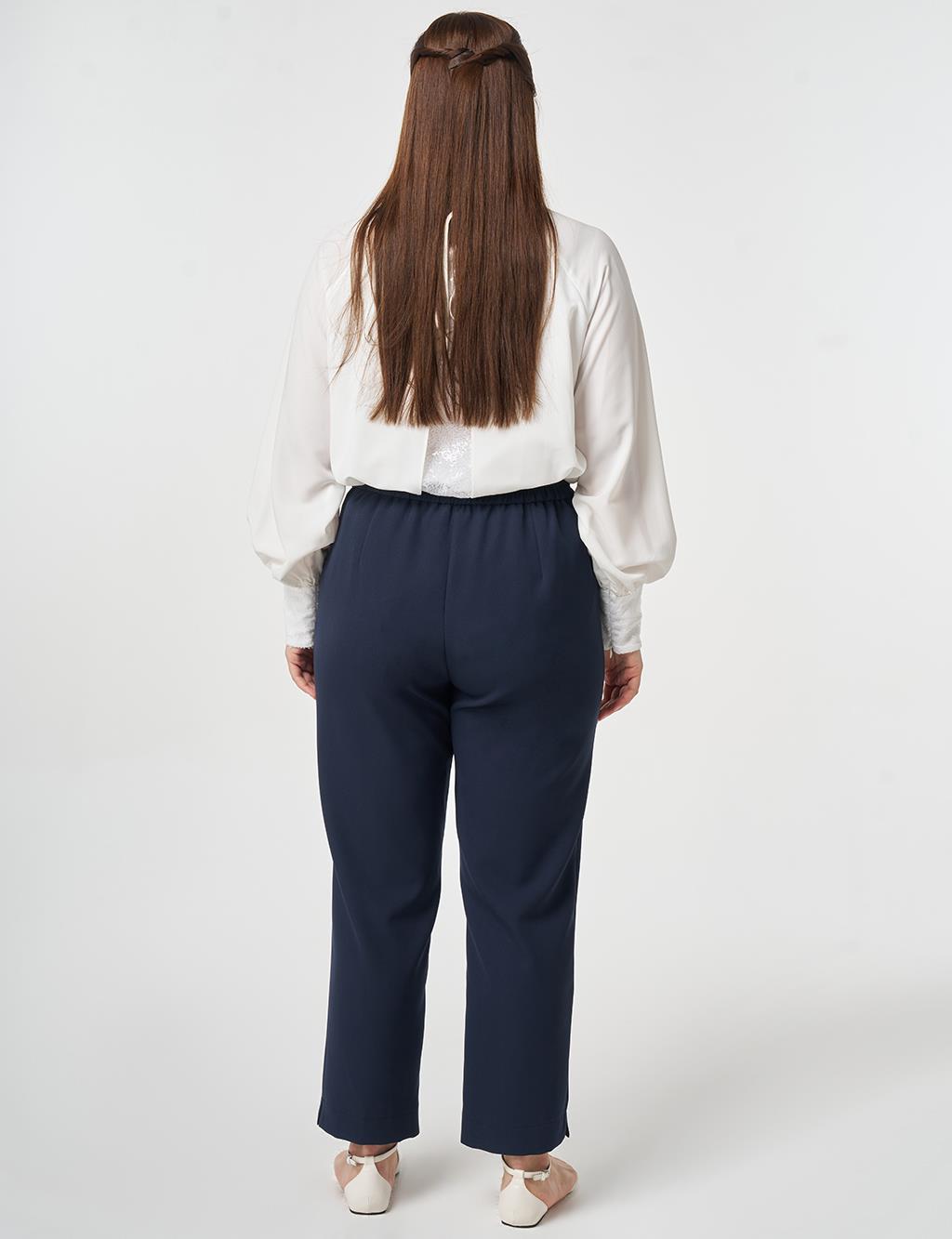 Havuç Kesim Pantolon Koyu Lacivert