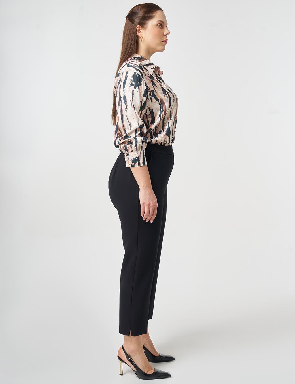 Havuç Kesim Pantolon Siyah