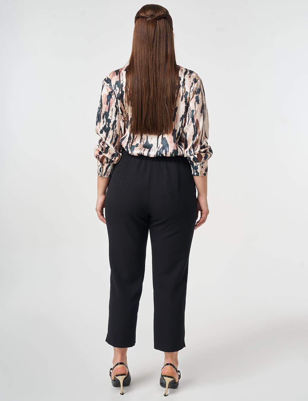 Havuç Kesim Pantolon Siyah