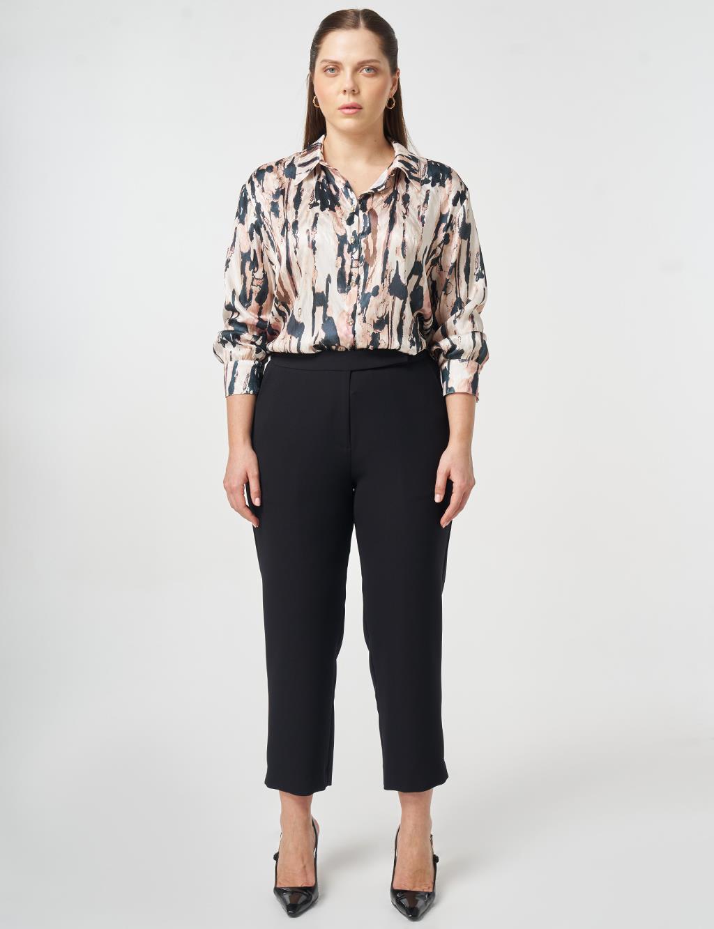 Havuç Kesim Pantolon Siyah