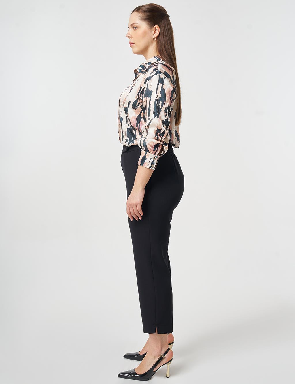 Havuç Kesim Pantolon Siyah