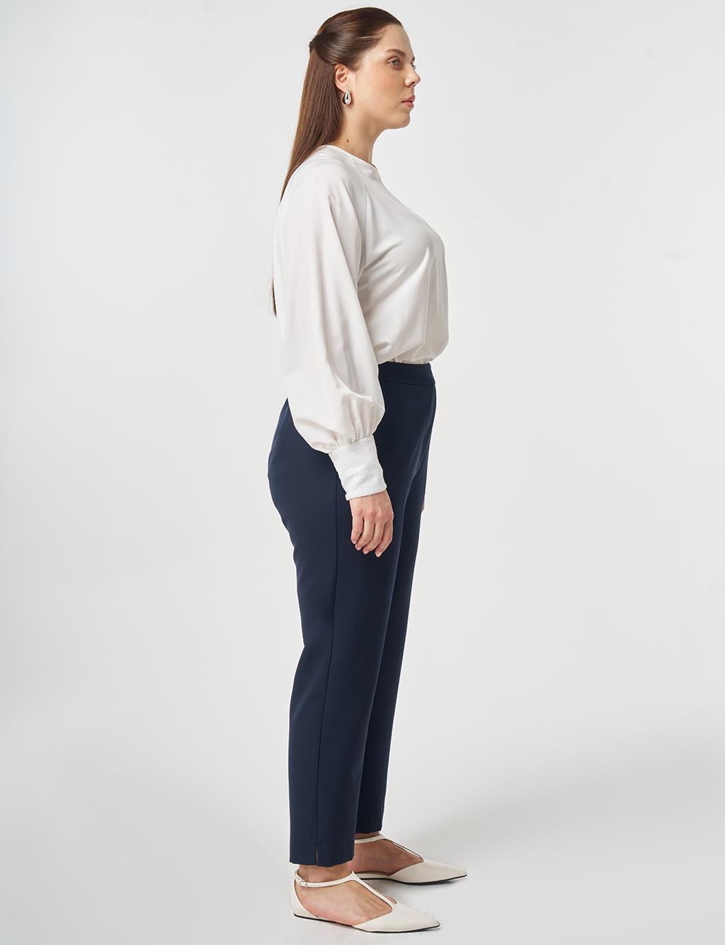 Havuç Kesim Pantolon Koyu Lacivert