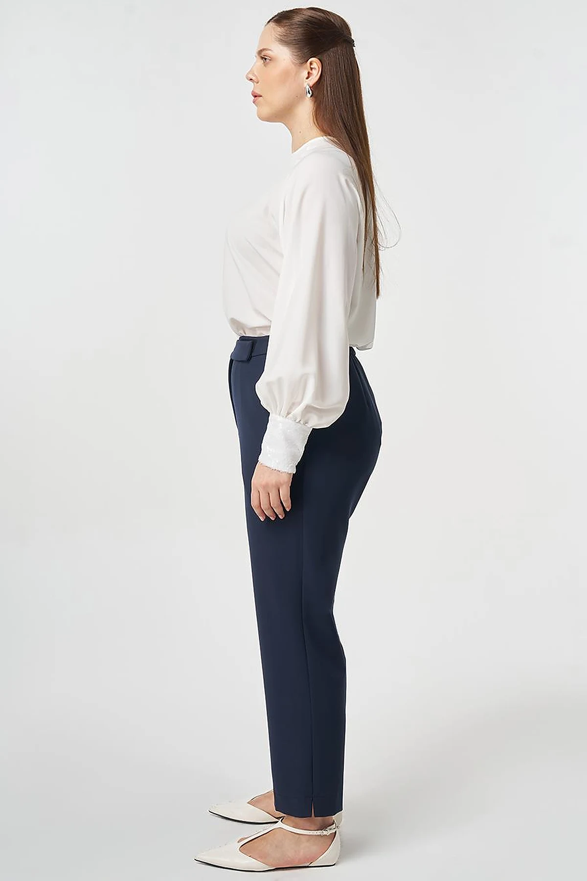 Carrot Cut Pants Dark Navy