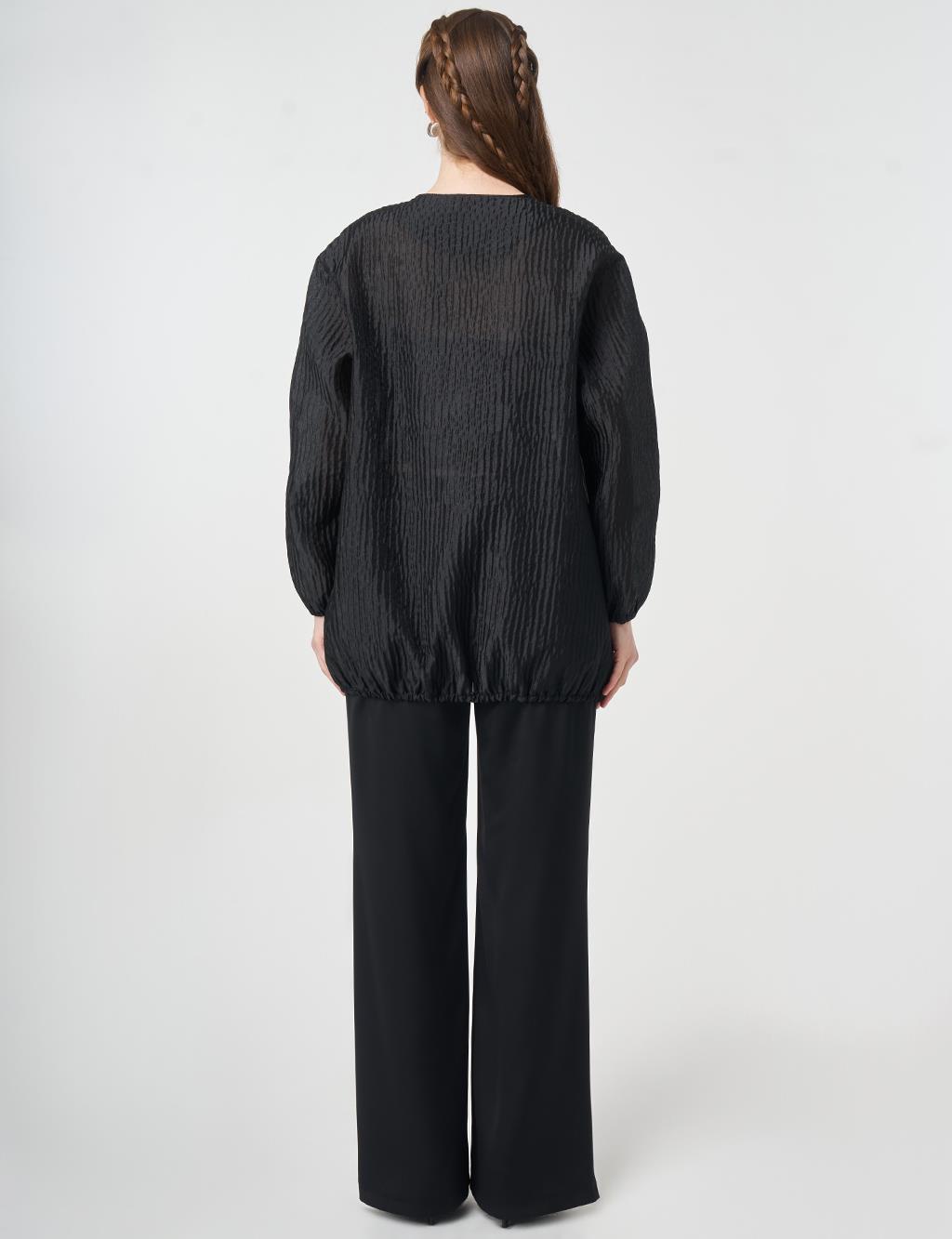 Hotfix Printed Embossed Jacket Black