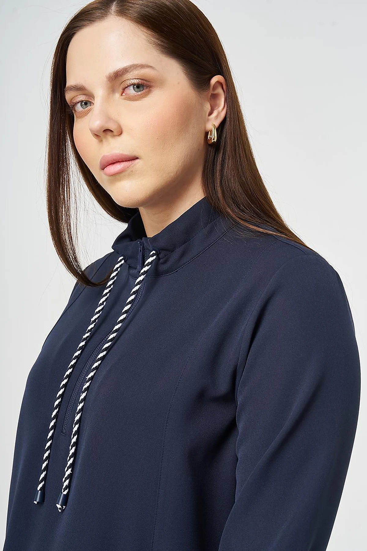 Button Detailed Two-Piece Set Dark Navy