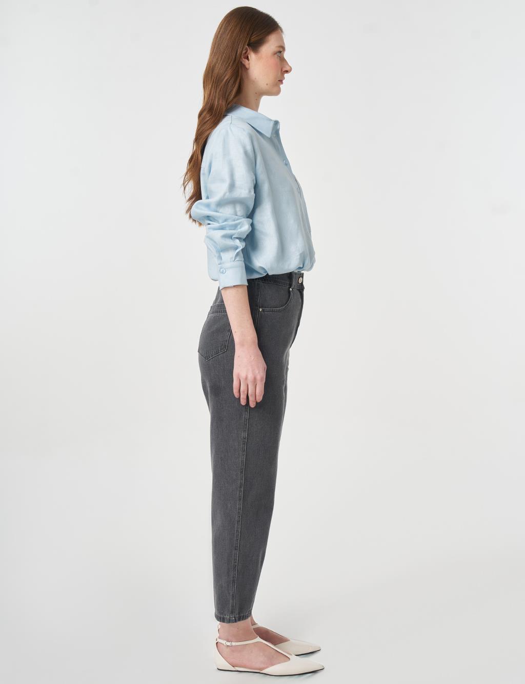 Washed Carrot Fit Pants Anthracite