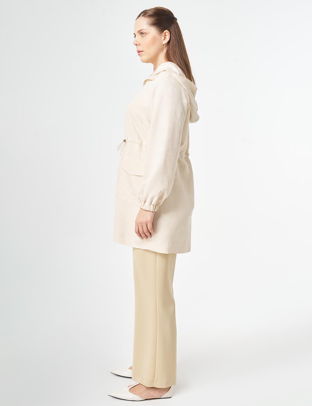 Patch-Pocket Modal Jacket Cream