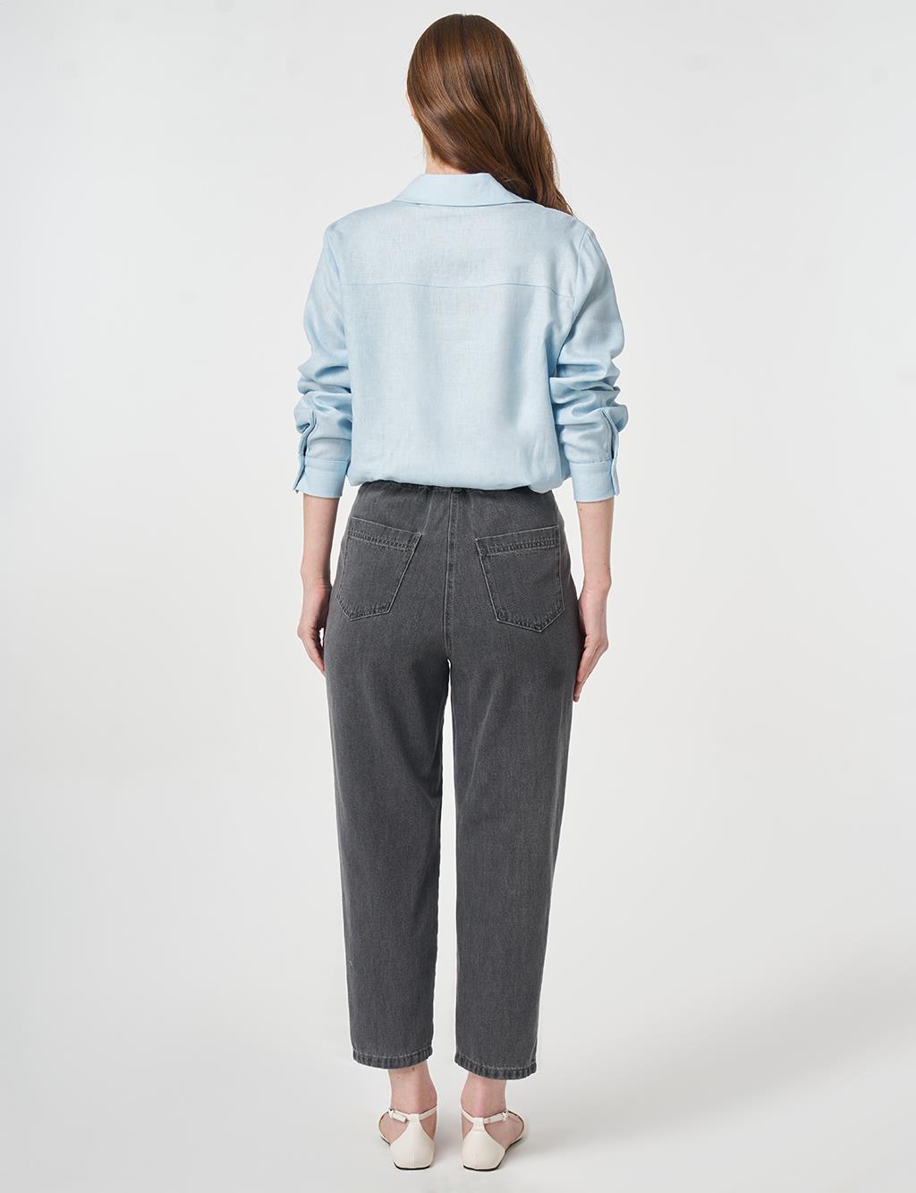 Washed Carrot Fit Pants Anthracite