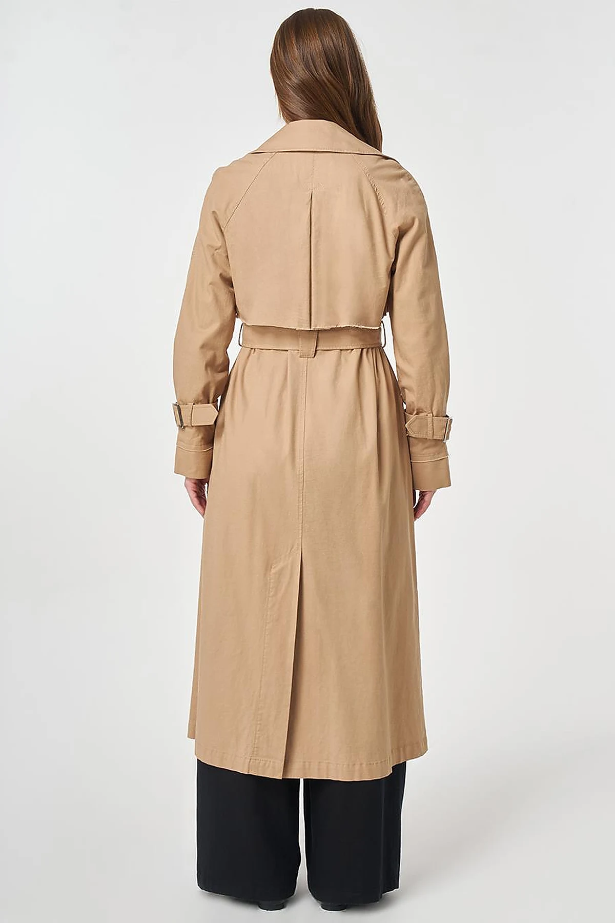 Belted and Epaulette Detailed Trench Coat Beige