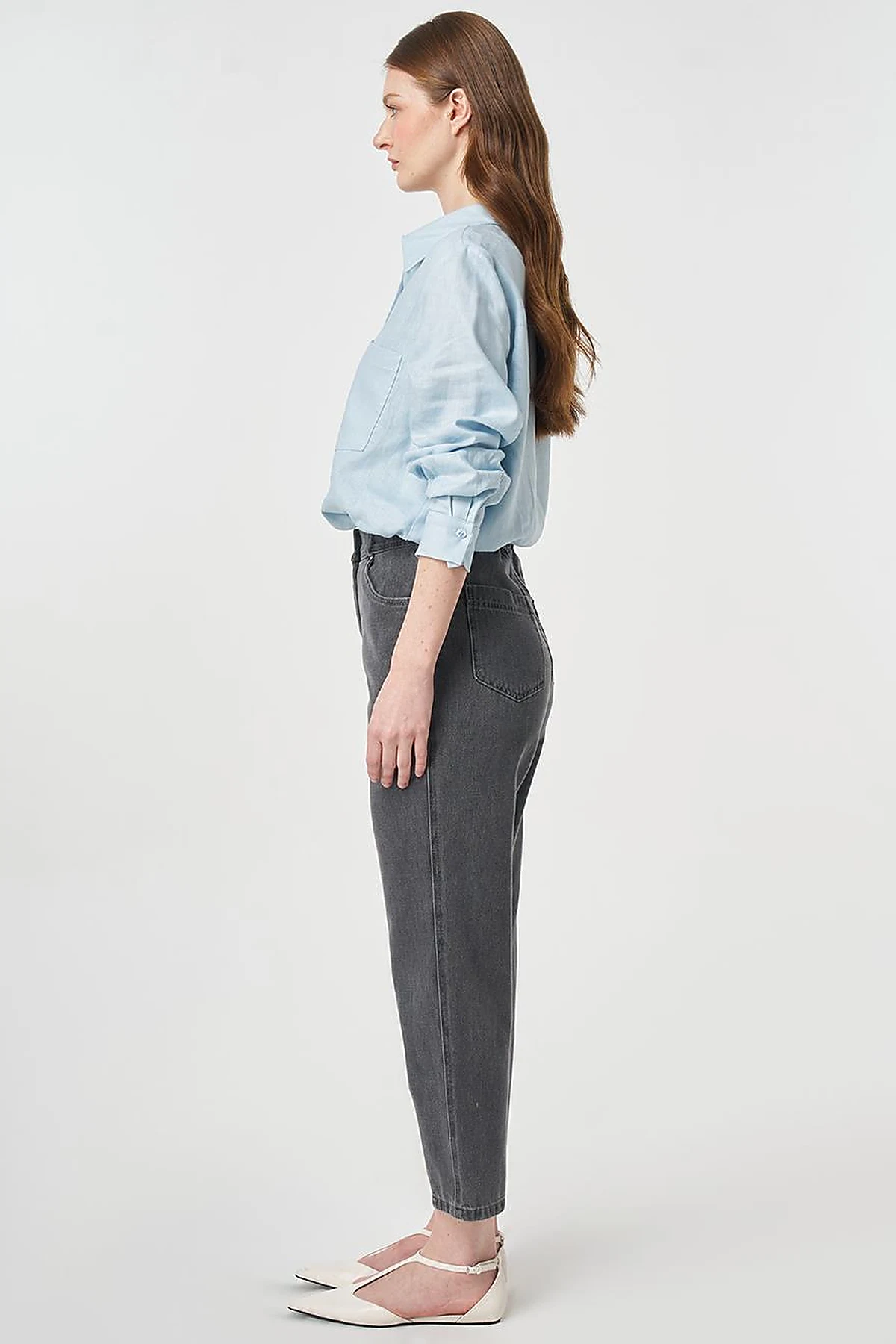 Washed Carrot Fit Pants Anthracite