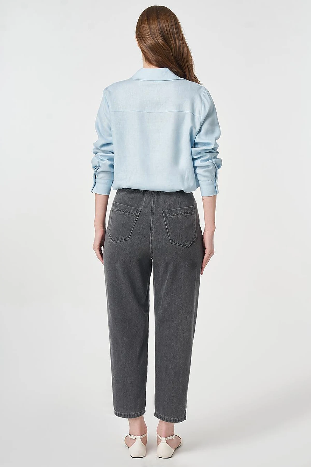 Washed Carrot Fit Pants Anthracite