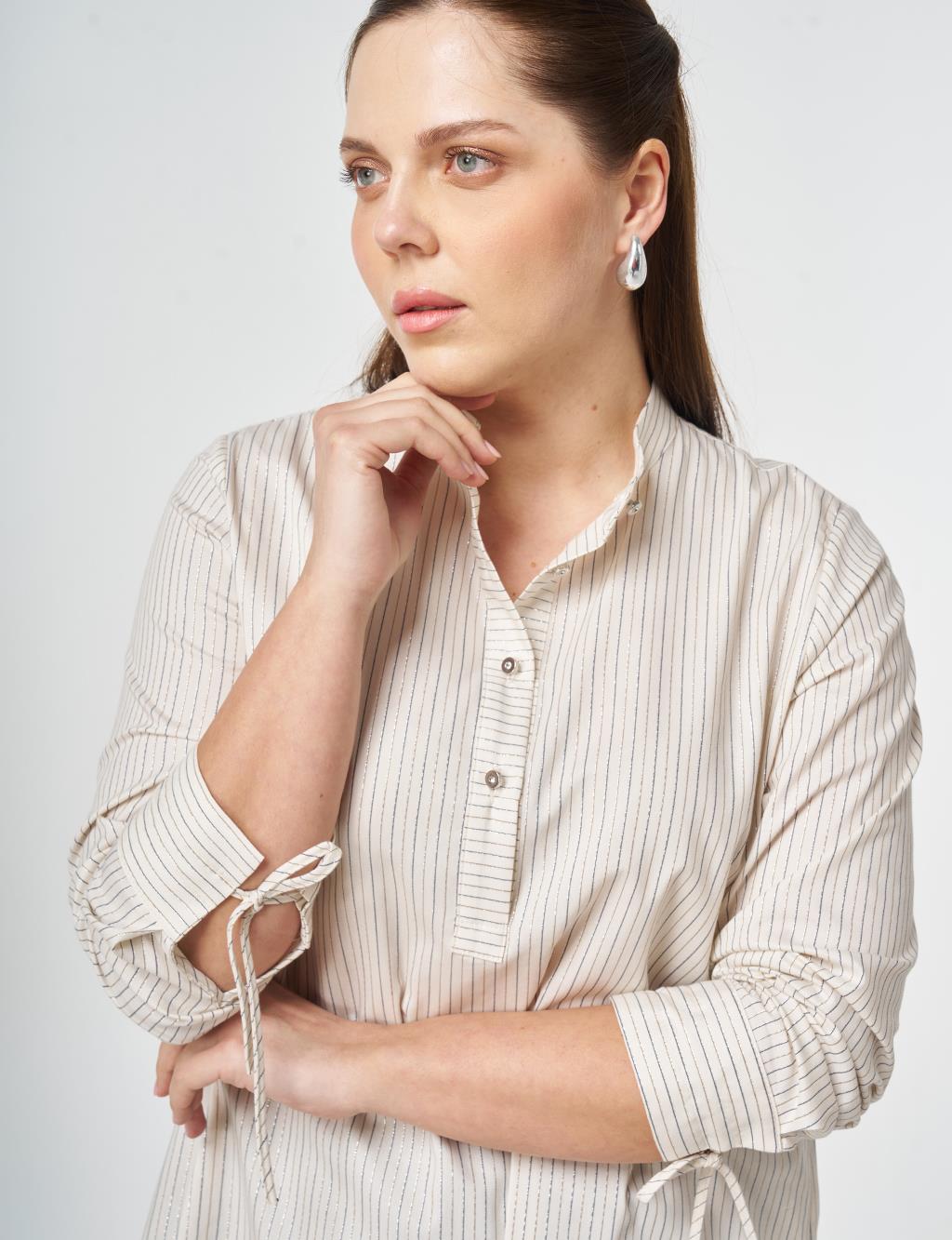 Hakim Yaka Pamuklu Tunik Haki