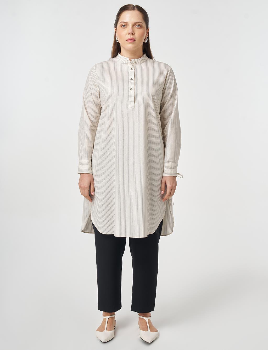 Hakim Yaka Pamuklu Tunik Haki