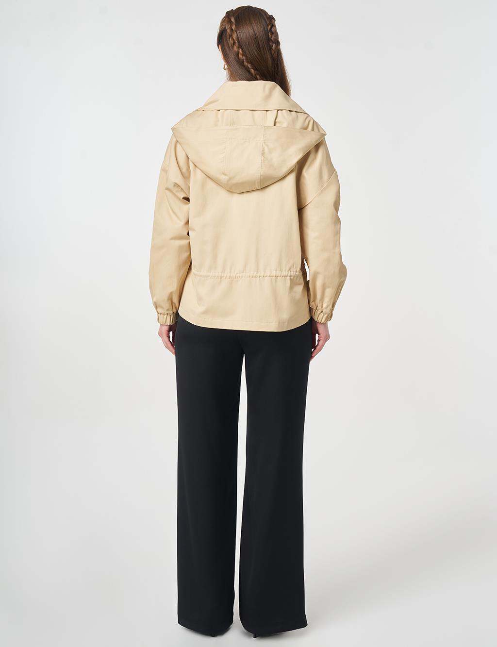 High Neck Jacket Light Yellow