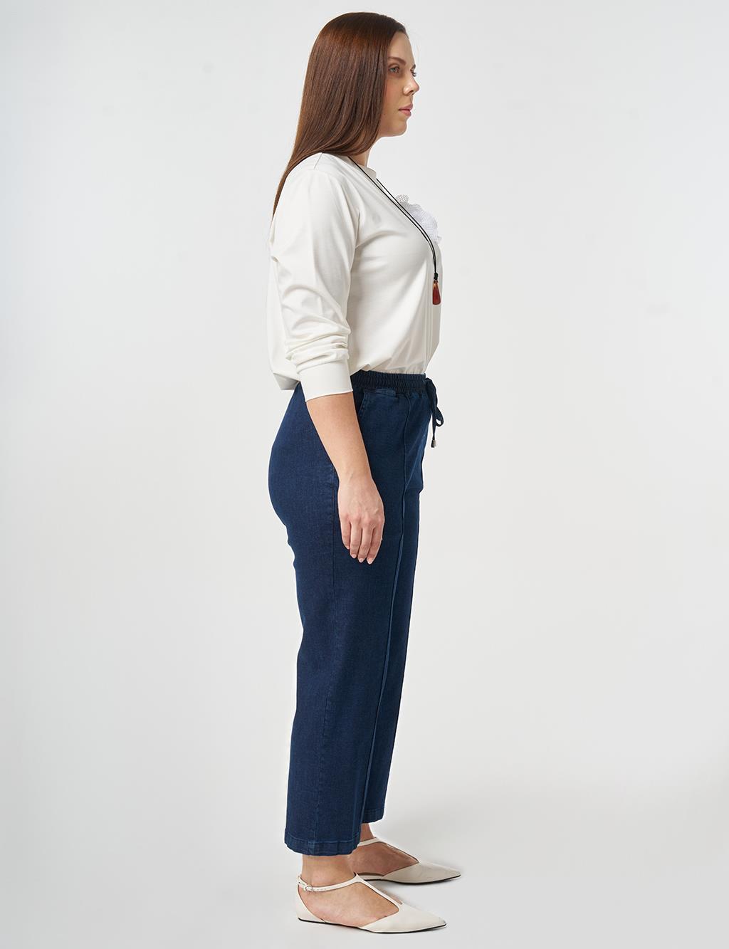 Washed Seamed Chima Pants Indigo