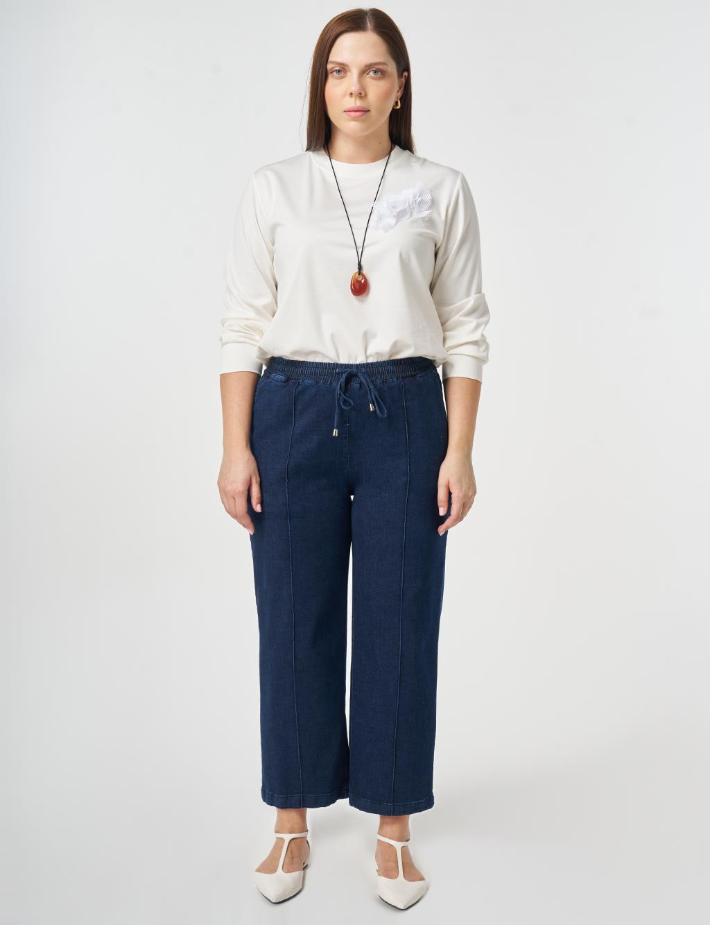 Washed Seamed Chima Pants Indigo