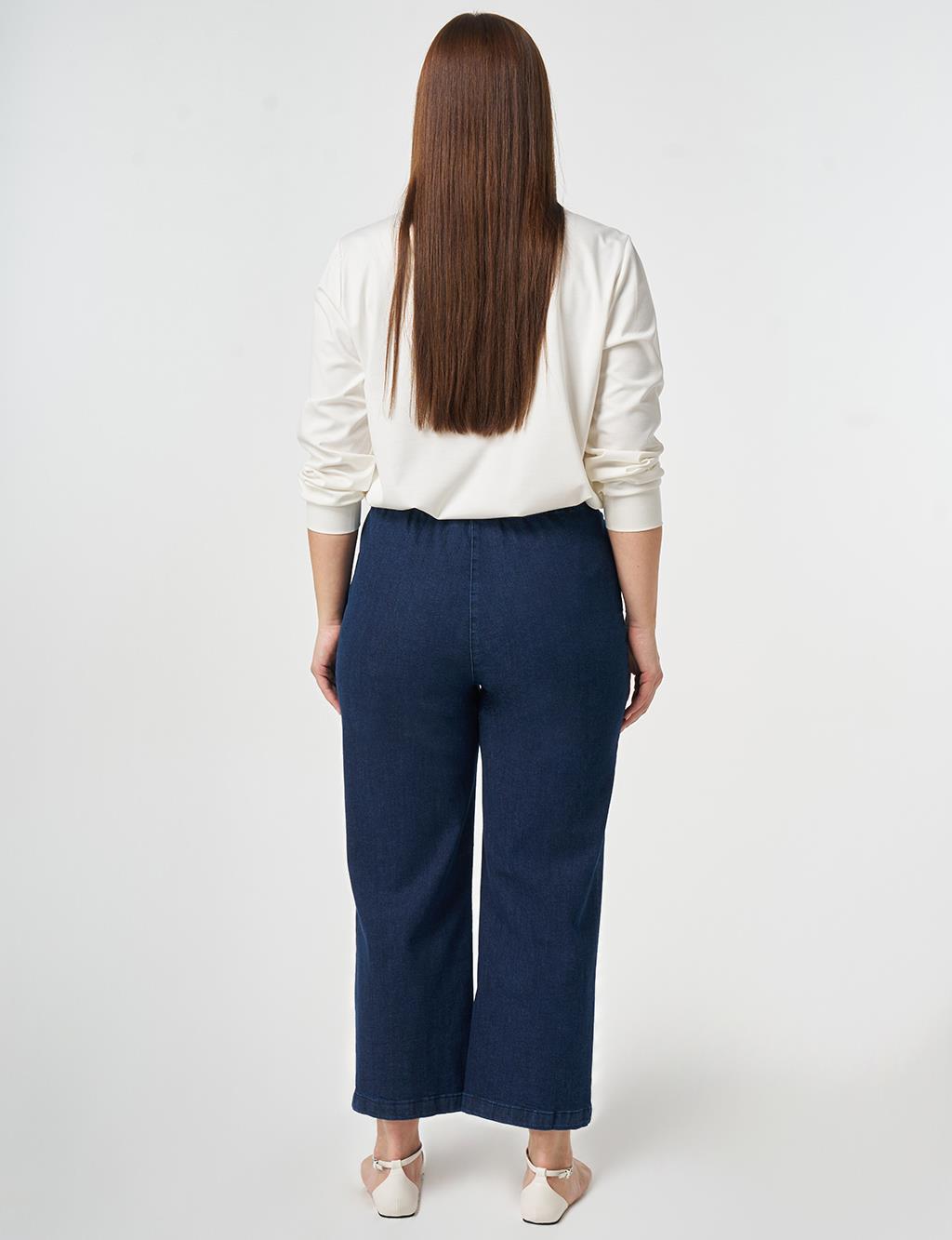 Washed Seamed Chima Pants Indigo