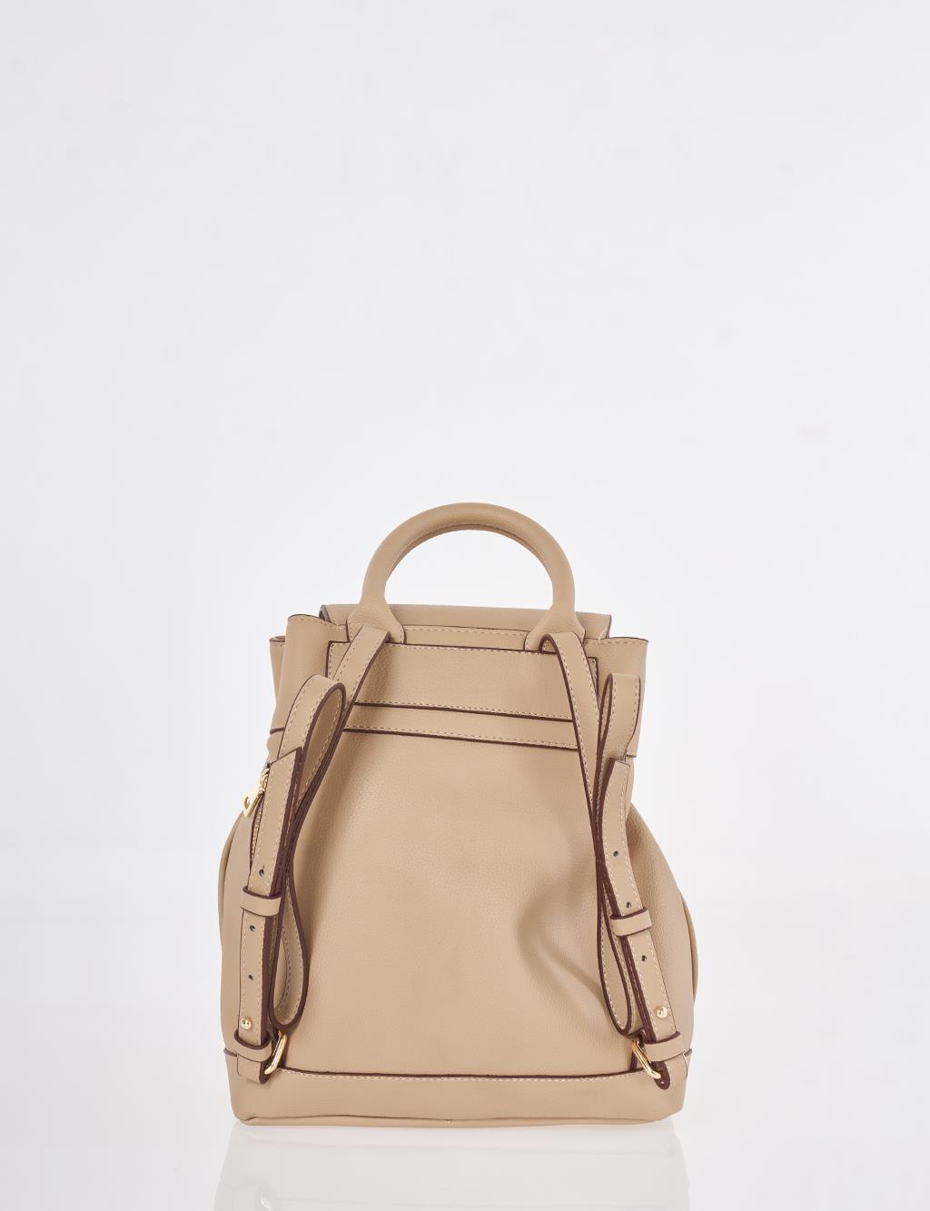 Suni Deri Sırt Çantası Tarçın