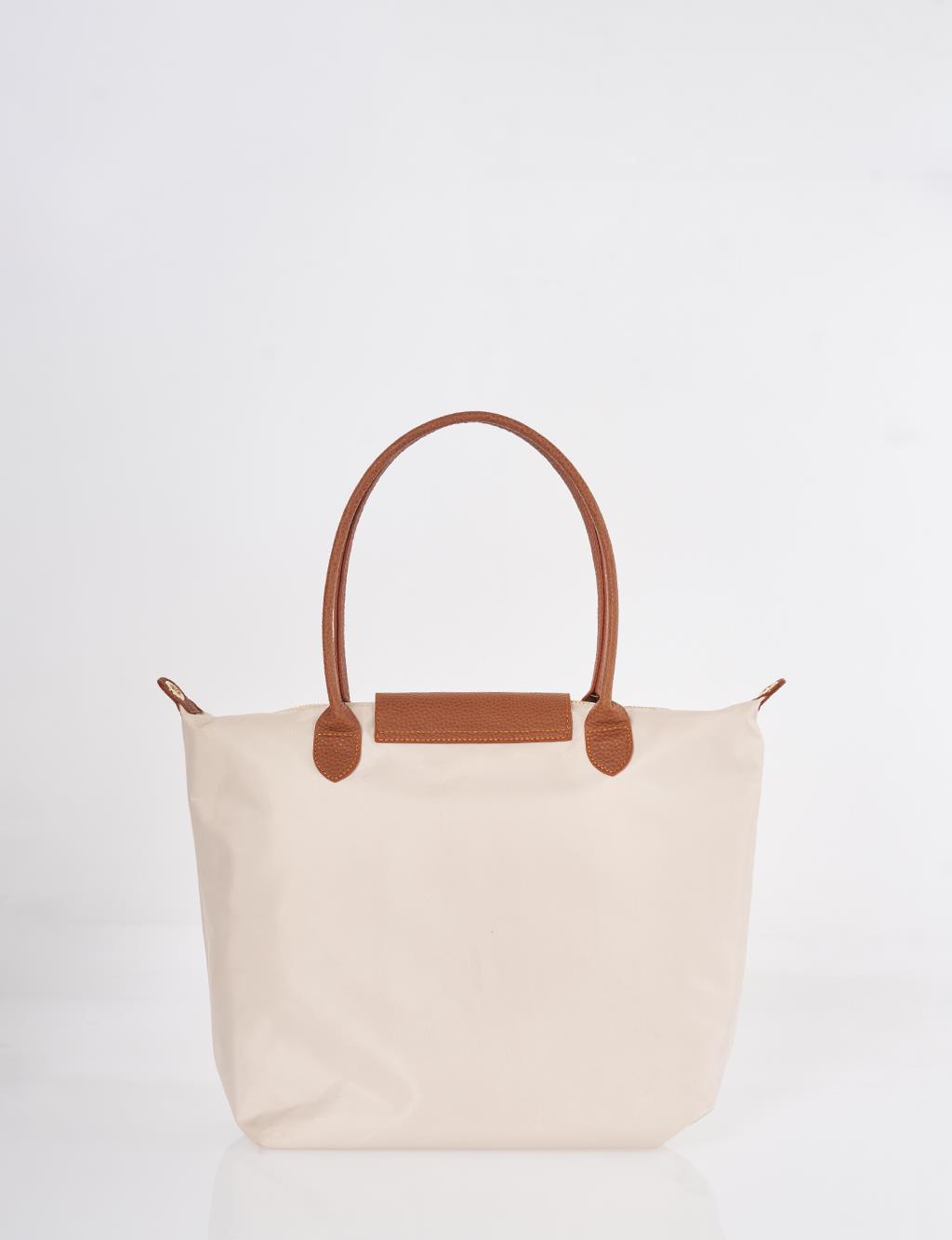 Büyük Boy Kumaş Çanta Krem 