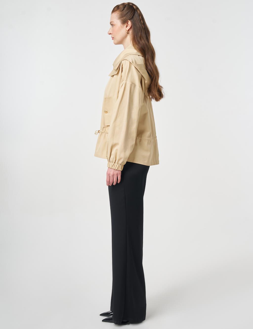 High Neck Jacket Light Yellow