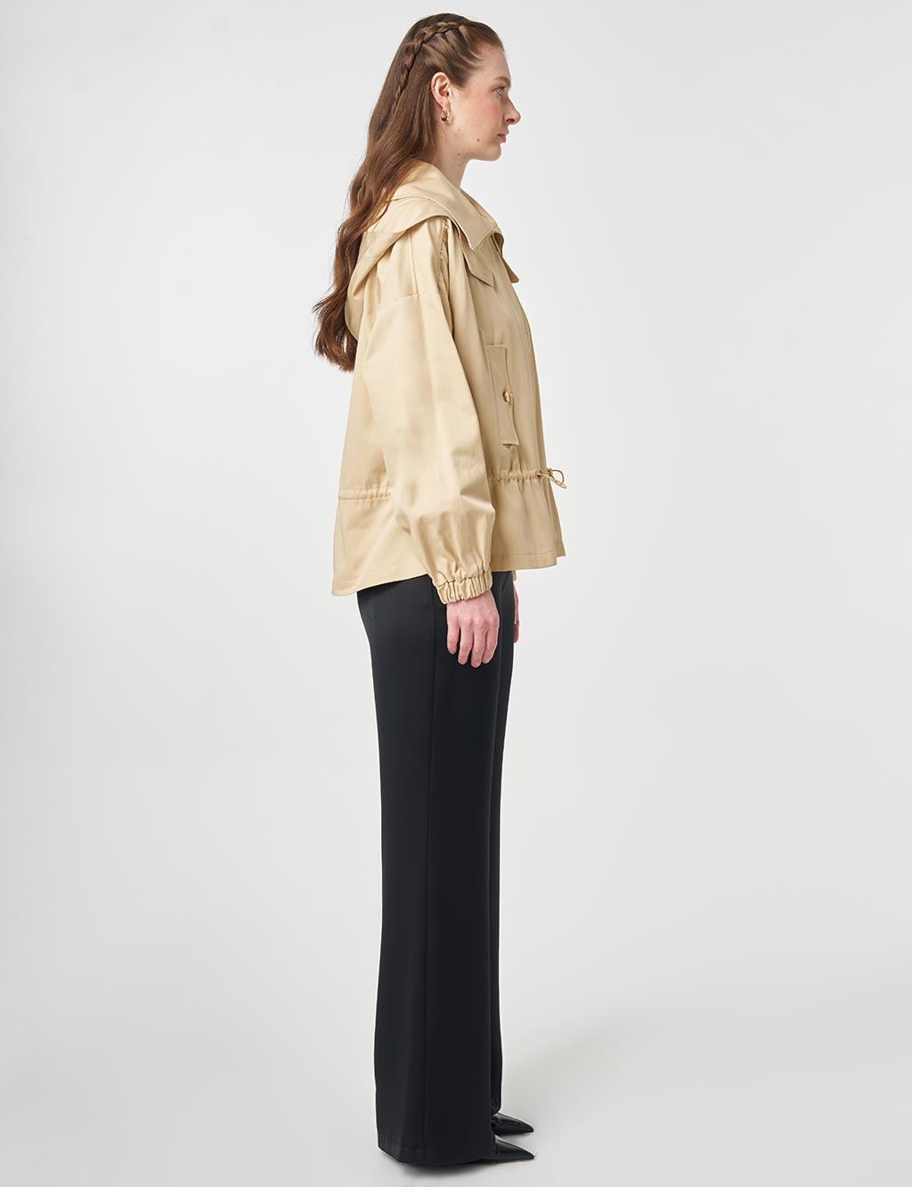 High Neck Jacket Light Yellow