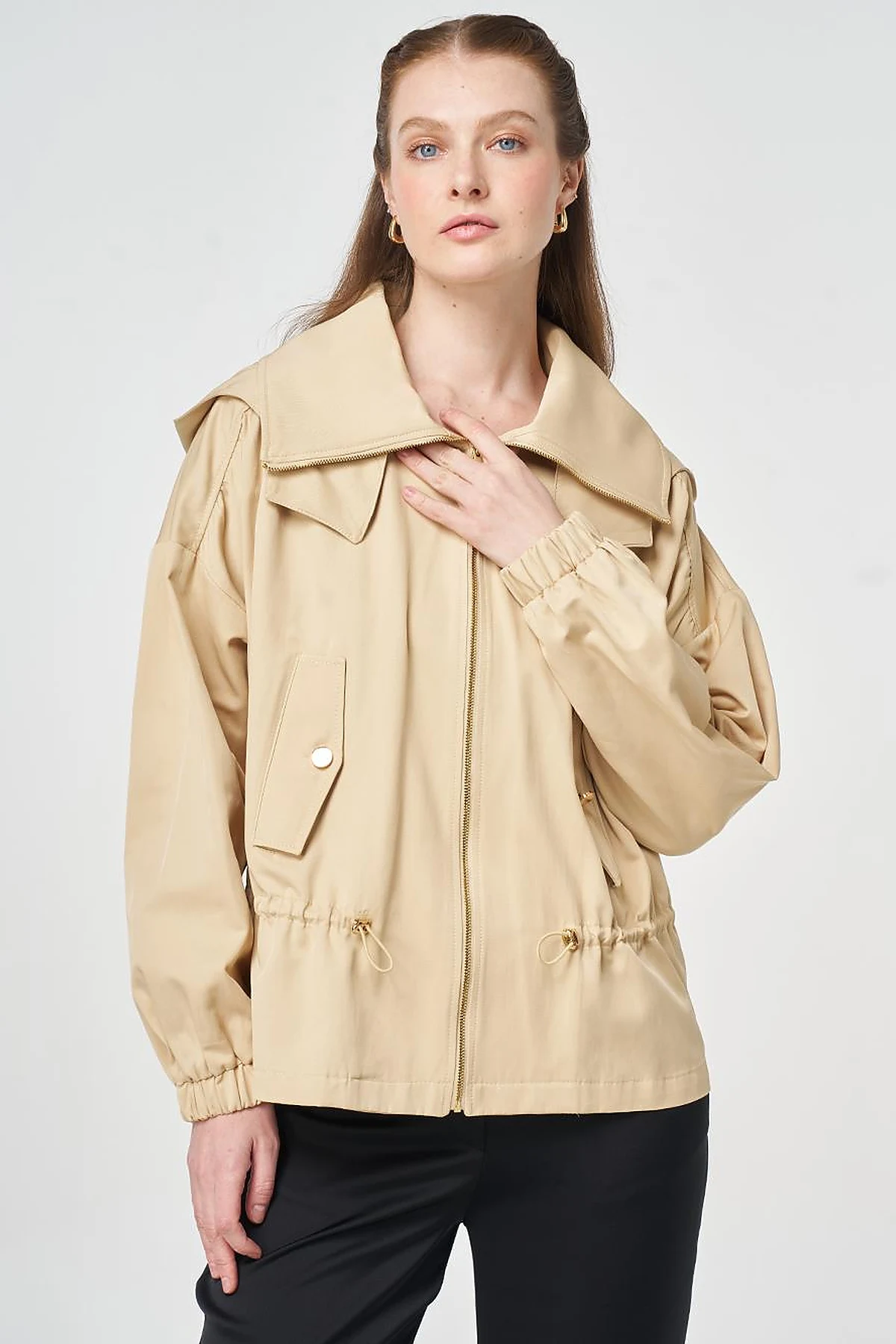 High Neck Jacket Light Yellow