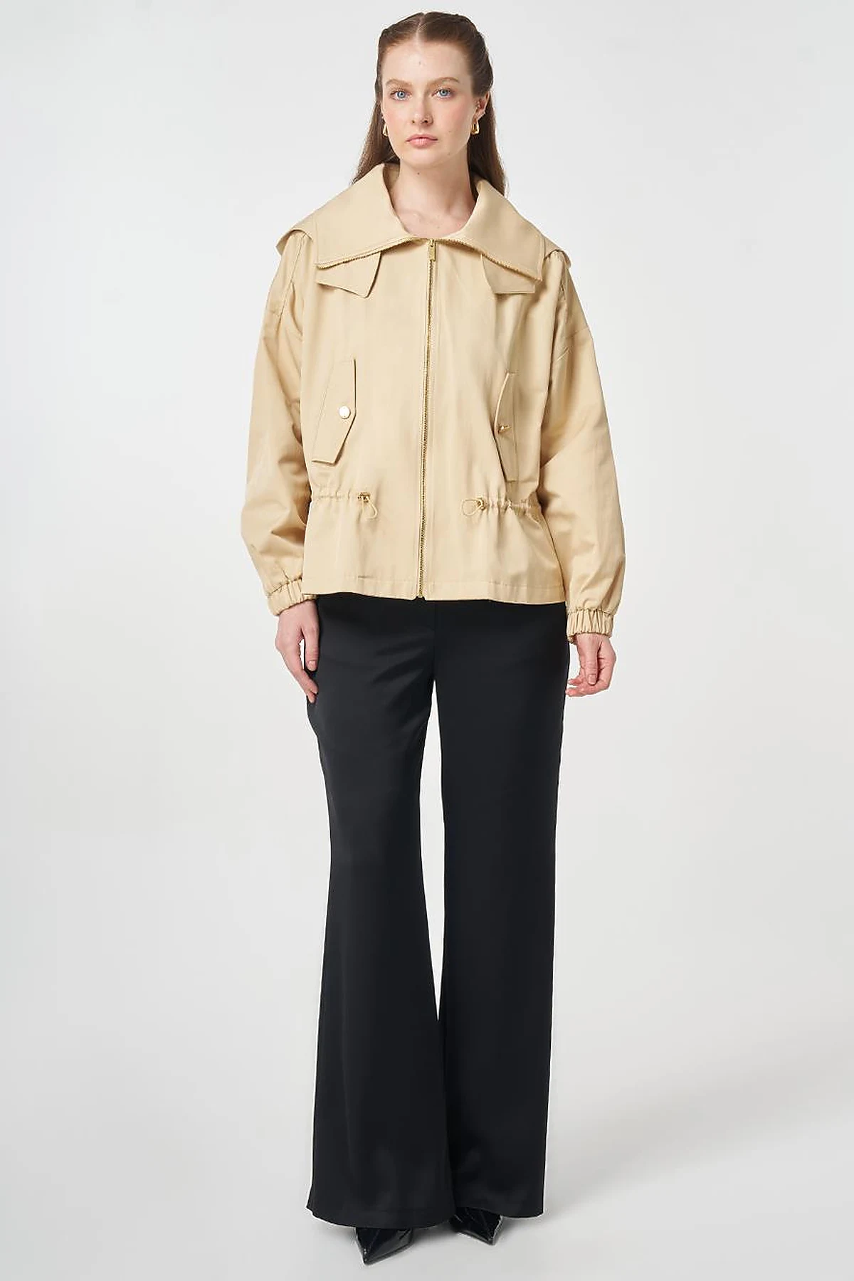 High Neck Jacket Light Yellow