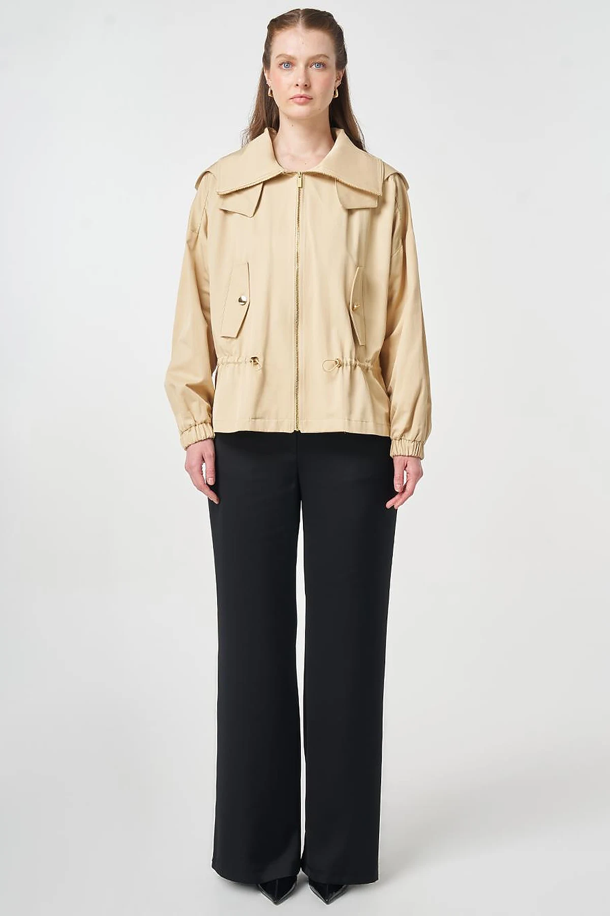 High Neck Jacket Light Yellow