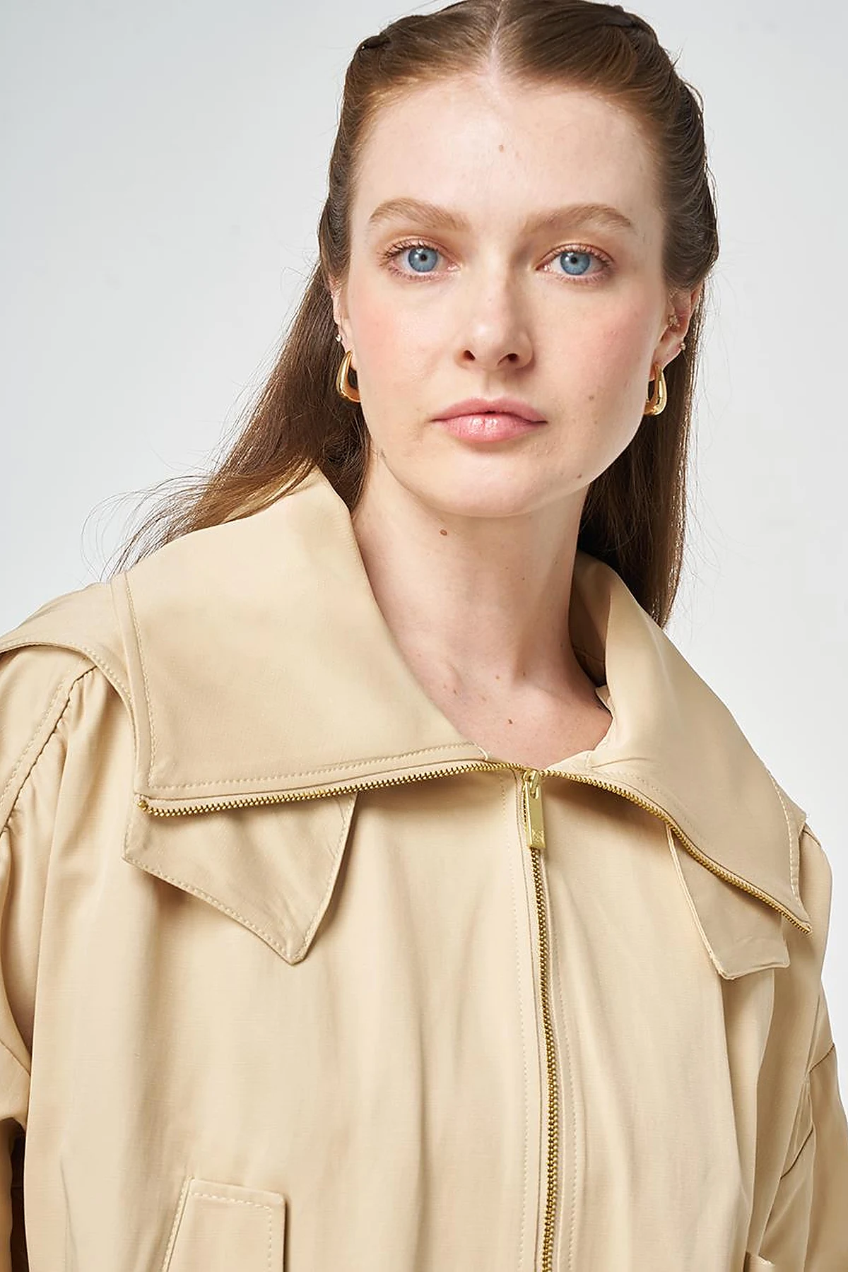 High Neck Jacket Light Yellow