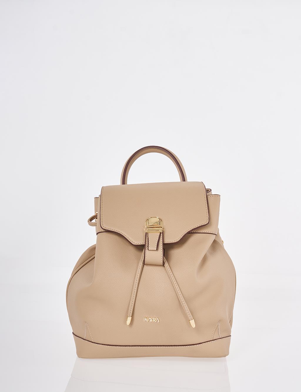 Suni Deri Sırt Çantası Tarçın