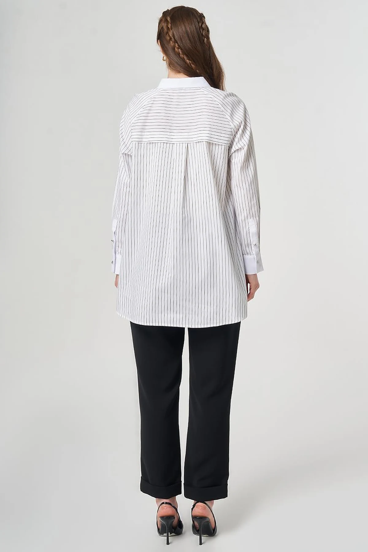 Hotfix Printed Cotton Tunic Black