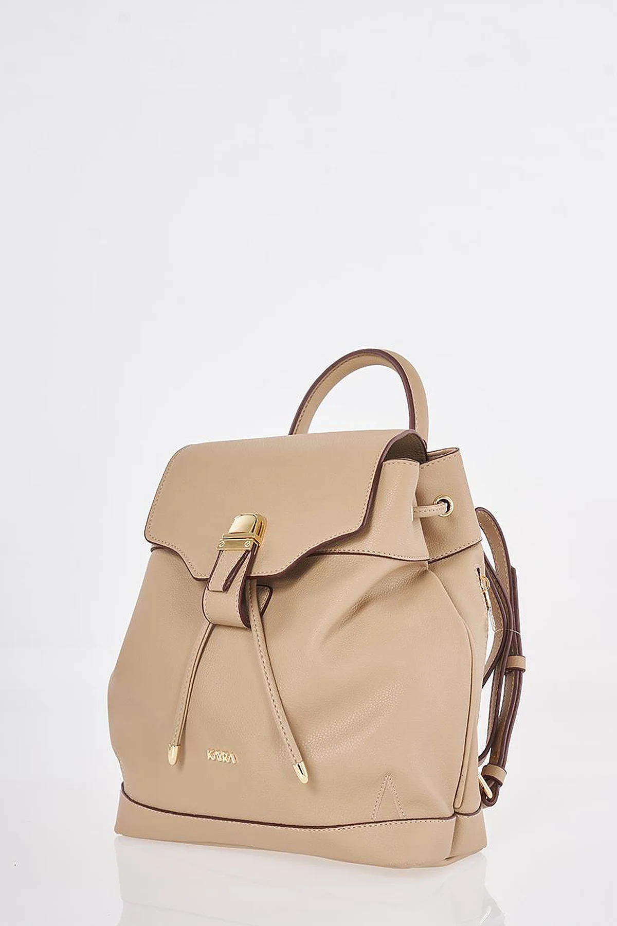 Faux Leather Backpack Cinnamon