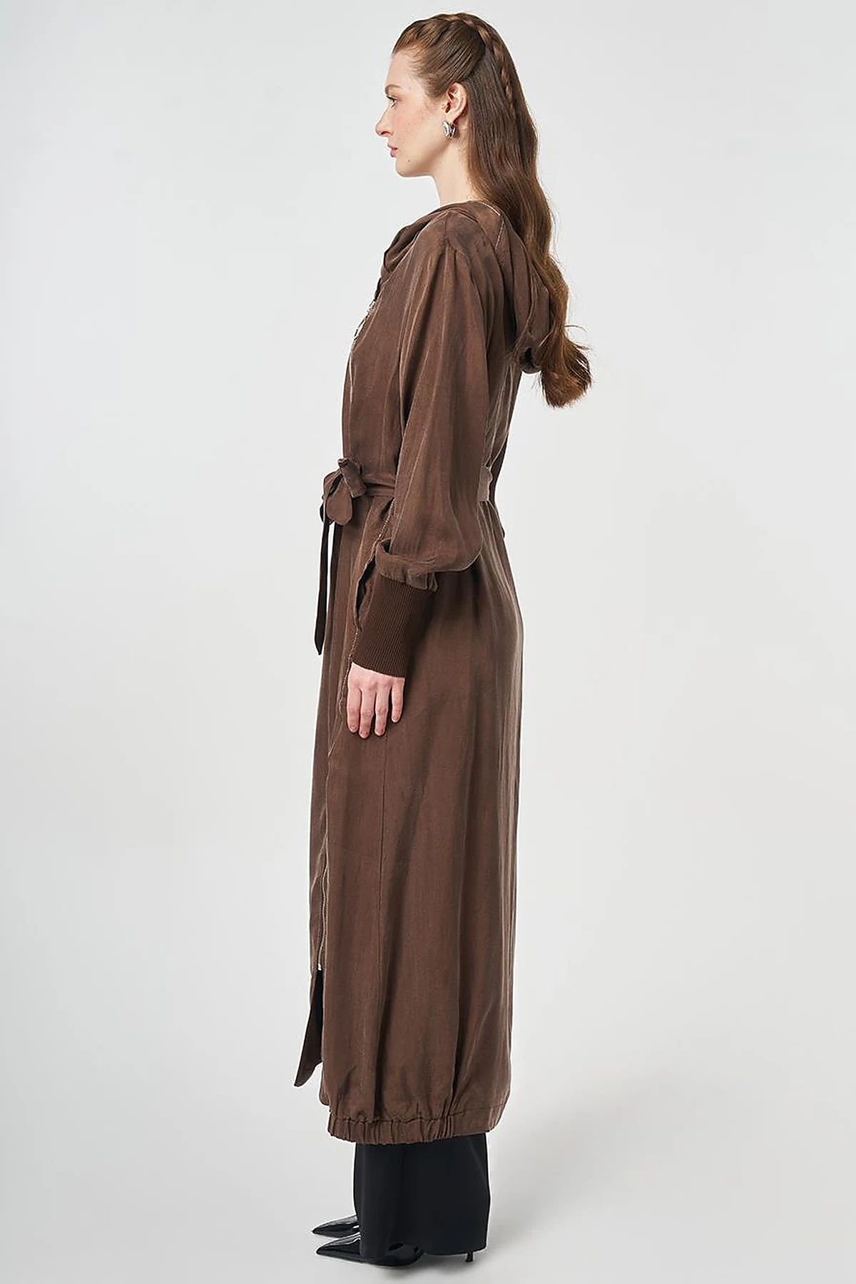 100% Lyocell Hooded Ready-to-Wear Chocolate