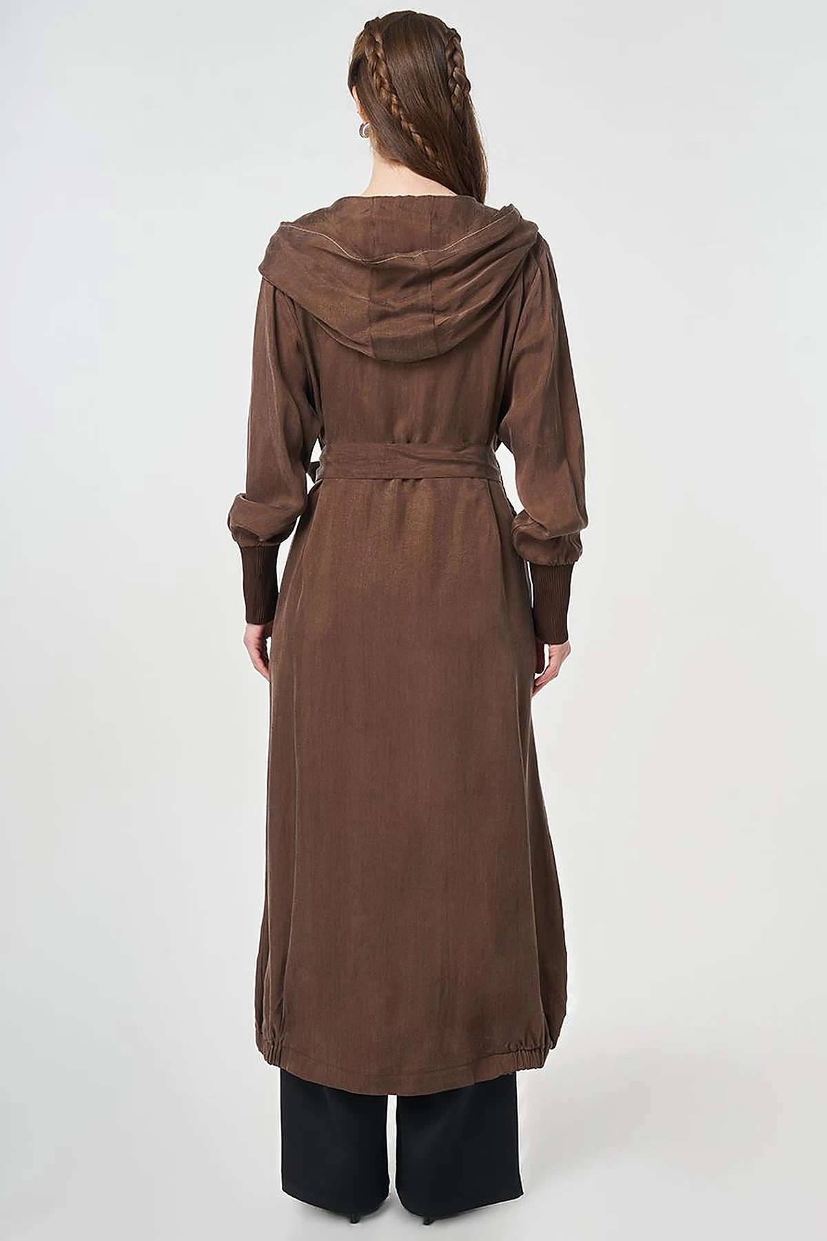100% Lyocell Hooded Ready-to-Wear Chocolate