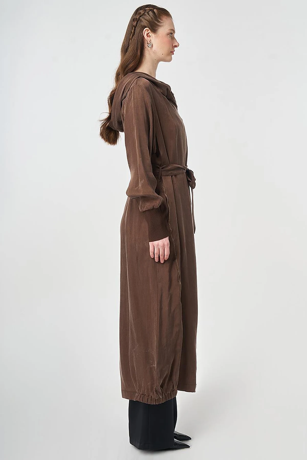 100% Lyocell Hooded Ready-to-Wear Chocolate