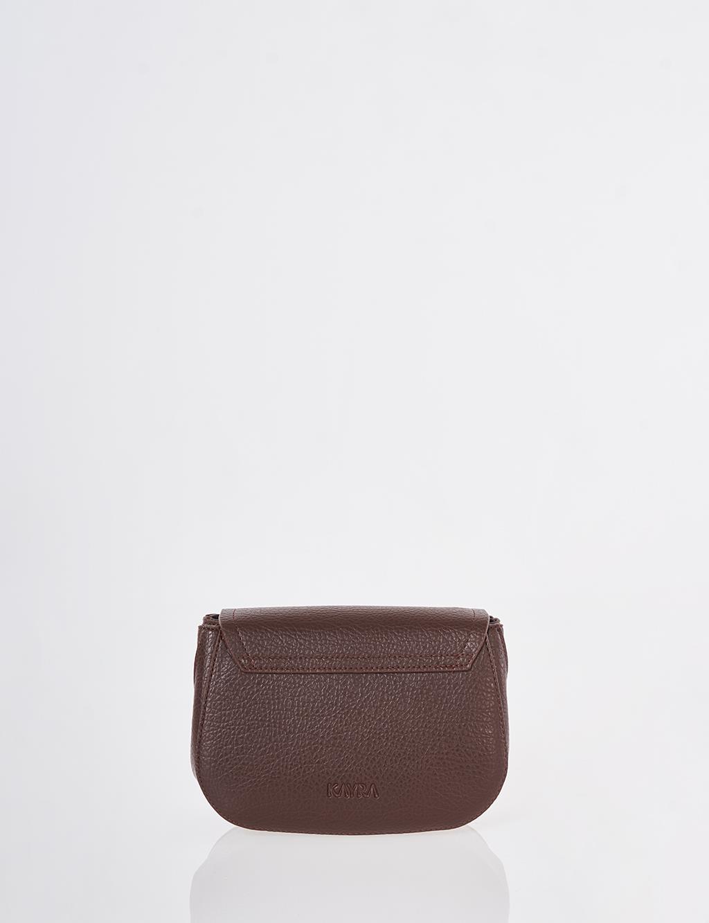 Toka Detaylı Omuz Çantası Acı Kahve