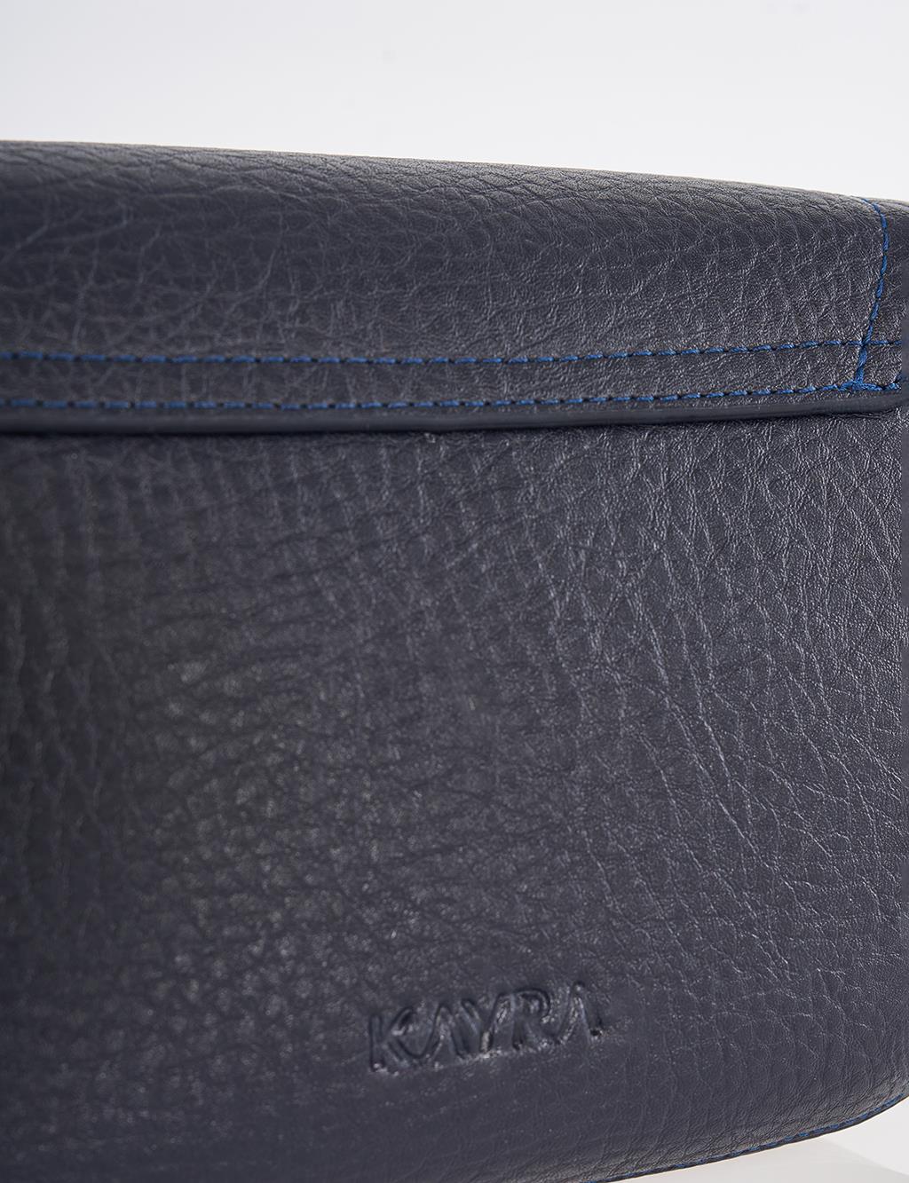 Shoulder Bag with Buckle Detail Navy