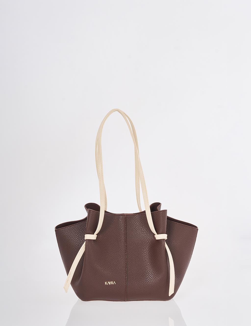 Shoulder Bag with Pouches Brown