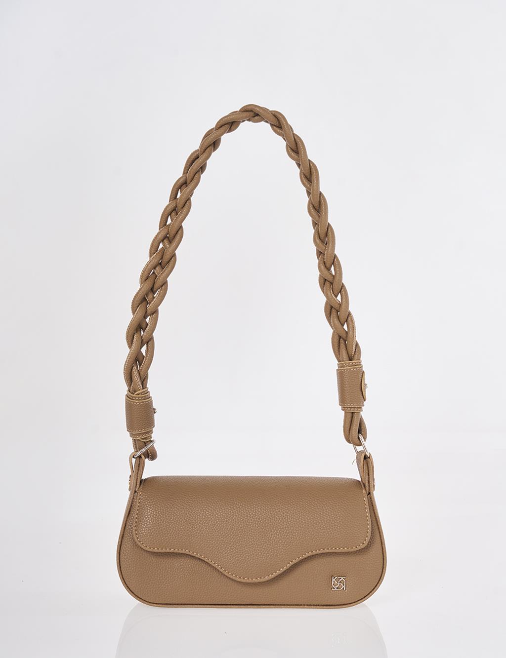 Flap Baguette Bag Dark Mink